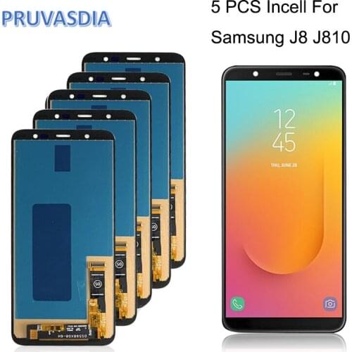 5 Wholesale OLED J8 2018 J810 LCD For Samsung Galaxy J8 2018 J810 J810F J810Y J810G LCD Display Touch Screen Digitizer Assembly