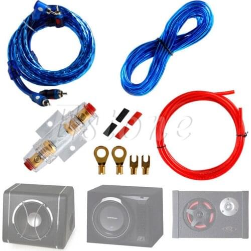 1 Set New 1500w Car Audio Subwoofer Sub Amplifier AMP RCA Wiring Kit Cable FUSE