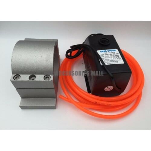 1pc 75w 3.2m water pump/pipes & 1pc D80mm spindle bracket for cnc router 2.2kw and 1.5kw spindle motor
