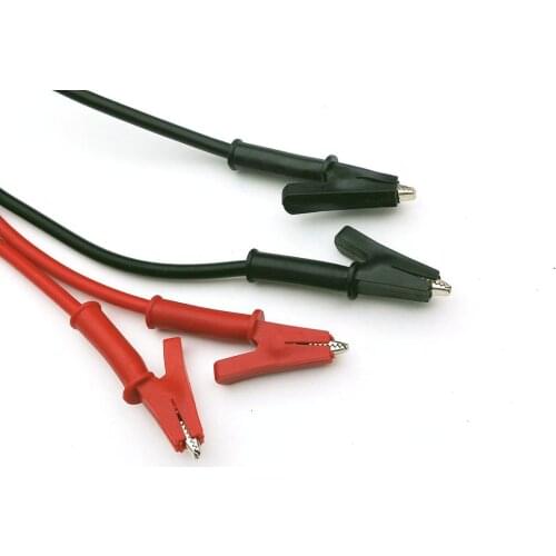 10PCS silicone Voltage Cable Test Alligator clips TO Alligator clips about 1.1M