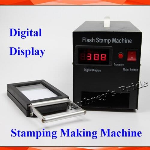 Exposure Lamps Flash Stamping Machine Kit Selfinking Make Seal +10 Stamps+10 Isolating Film Paper Parchment Paper+ 1sheet Pad