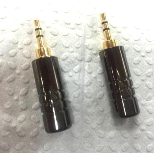 2.5 stereo audio plug with cable clamp