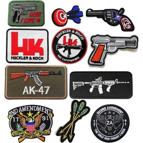Adhesive tape stickers darts pistol submachine gun army fan badge backpack decoration accessories embroidery