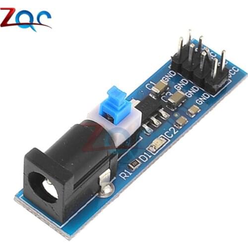 AMS1117 5V 3.3V AMS1117-5v/3.3V Power Supply Module Self-locking Switch Output Voltage Interface Power Indicator DC Jack Module