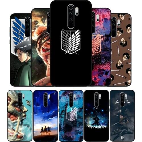 Anime attack on Titan Black TPU Silicone Soft Phone Case For Redmi 4A 4X 7A 5 Plus 6 Pro NOTE 9 7 8 5 Pro 4 6