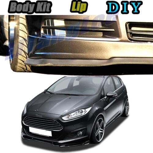 Car Bumper Lip Front Spoiler Skirt Deflector For Ford Fiesta / ST Tune Car Modified Body Kit VIP Hella Flush Lips