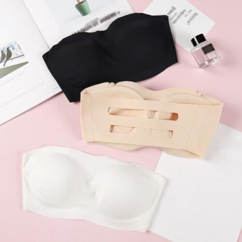 Sexy Lingerie Strapless Bra Anti Skidding Push Up Bra Women Tops One Piece Seamless Invisible Bralette for Women X3