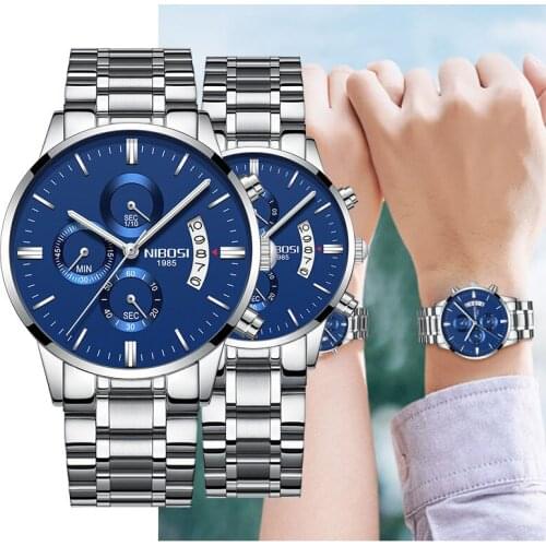 NIBOSI Top Brand Luxury Couple Watches For Lovers Fashion Quartz Clock Waterproof Wristwatch Casual Ladies Mens Couple Watch