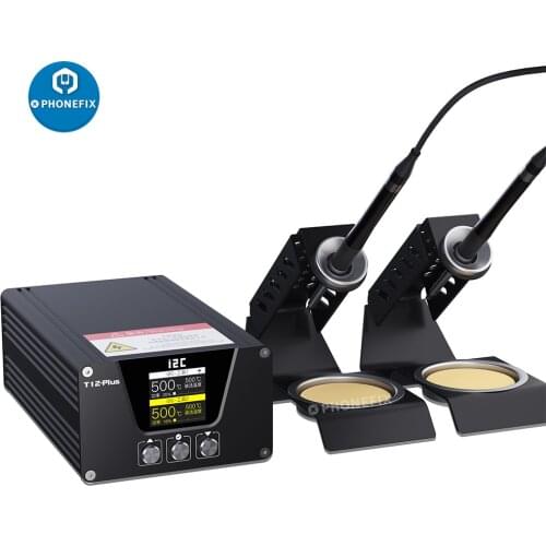 I2c T12plus Digital Screen Double Welding Station Portable Adjustable Temperature Welding Station For Mobile Phone Repair Tool