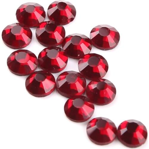 SS6-SS30 Dark Red Quality Mini Size Crystal Flatback Hot Fix Rhinestones Glass Strass Hotfix Rhinestones