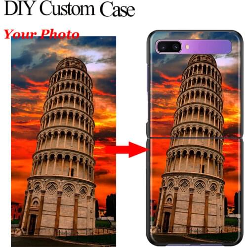 DIY Phone Case For Samsung Z Flip Cover Black Shell Customized Design Picture Name Photo Soft Funda Silicone Coque