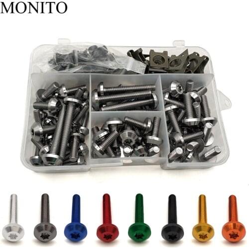 For KAWASAKI W800 Cafe ZRX1100 ZRX1100 ZX1100 ZX7R ZX9 Universal Motorcycle Custom Fairing Body Bolt Screw Spring Bolt Fastener