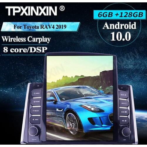 For Toyota RAV4 2019 2020 Android 10.0 Wireless Carplay Touch screen Universal Stereo Receiver 128G Car Radio MP3 player Radio