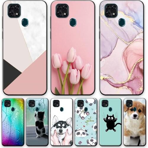 For ZTE 20 Smart Case Silicone Phone Case For ZTE 20 Smart Soft Protective Back Cover For ZTE 20 Smart Marble TPU flower Case