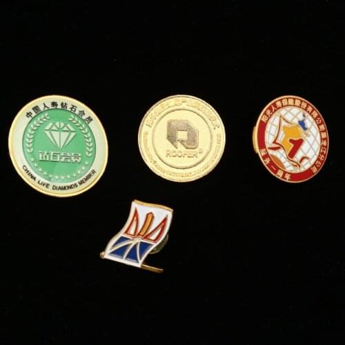 Customized high-grade round metal badge hot sale zinc alloy badge pin