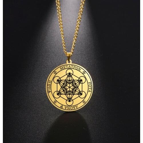 LIKGREAT Vintage Six-pointed Star Mighty President Men Necklace Kabbalah Amulet Stainless Steel Jewelry