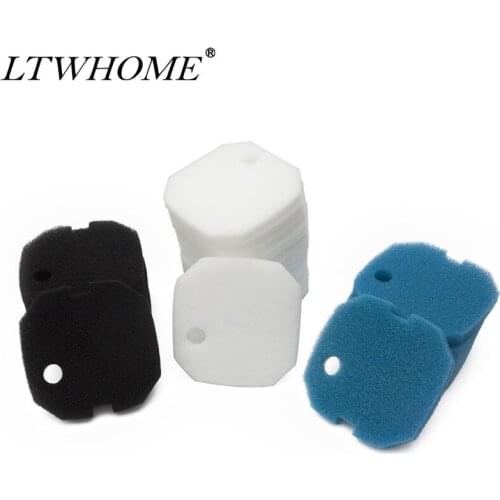 LTWHOME Poly Coarse Fine Foam Filter Pads Set Fit for Aqua One AQUIS 1200/1250 and 1000/1050
