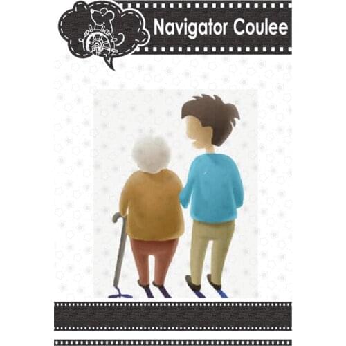 Mom and son metal cutting molds Mothers Day family members photo album, holiday card scrapbook