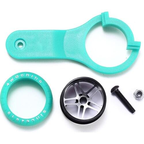 Metal Handwheel One-Hand Steering Wheel Controller Steering Bracket Wheel for TRAXXAS TRX4 RC Car Transmitter Accessories