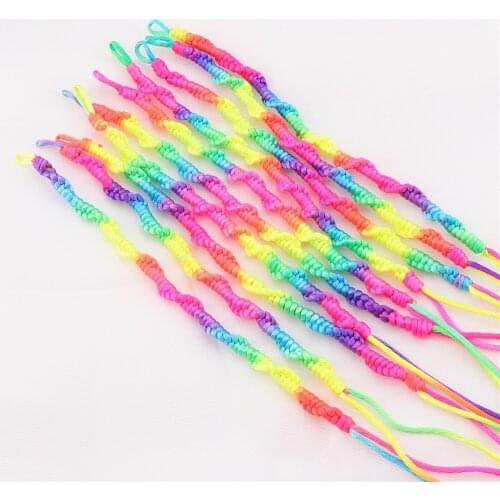 Fashion 20pcs/Lots Unisex Multicolor Couple Lover Friendship Cuff Cotton Rope Bracelets For Man Women Jewelry Size Adjustable