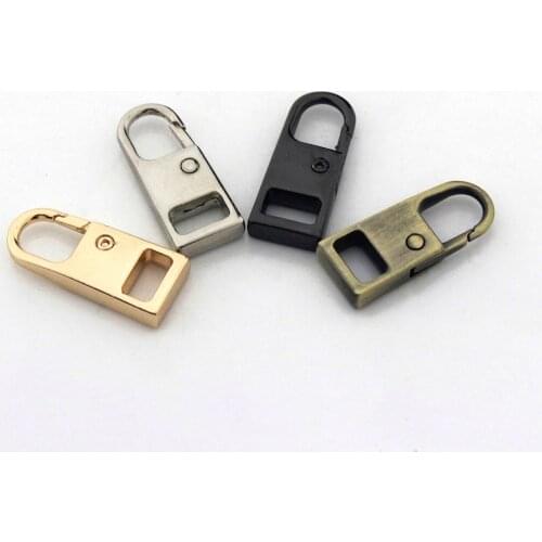 2pcs Metal Zipper Repair Kits Slider Puller Instant Zipper Replacement For Broken Buckle Travel Bag Suitcase Garment Zipper Head