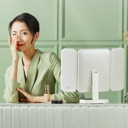 Makeup Mirror Desktop LED Light Shell Mirror with Light Intelligent Fill Light Dressing Beauty Home Desktop