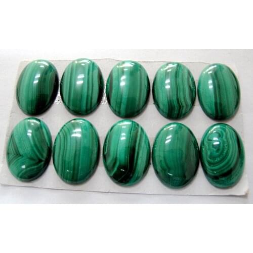 Natural Malachite Cabochons 18x25mm oval Semi precious stone jewelry cabochons 3pcs/lot