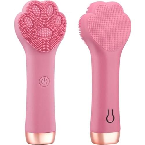 Rechargeable Electric Facial Silicone Cleansing Brush Vibration Sonic Massager Blackhead Remover Pore Clean Face Wash Skin Care