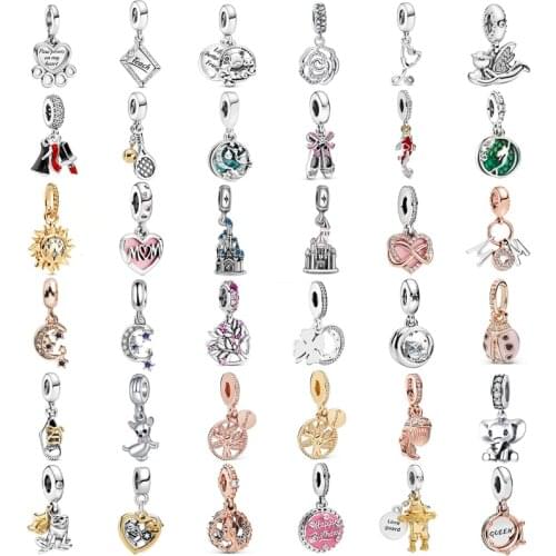 New Fashion Charm Original Castle Sun Moon Tree of Life Pendant Fits Original Pandora Lady Bracelet Jewelry Gift