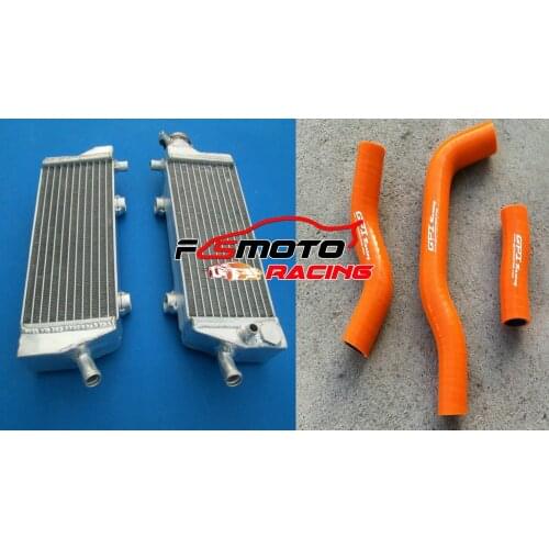 Orange Hose + Alu Radiator For KTM 450 SXF/SX-F/XC-F 450SXF 4450XCF 450SX 2007 - 2010 2008 2009 2010
