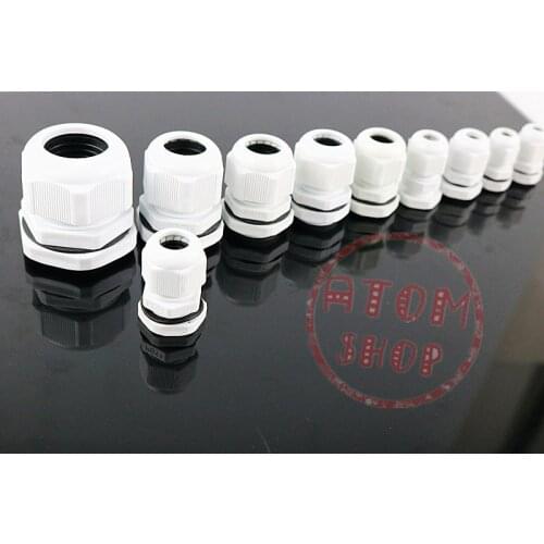 PG7 Cable Gland Connector Waterproof Nylon Plastic for 3-6.5mm Cable with rubber ring 10PCS free