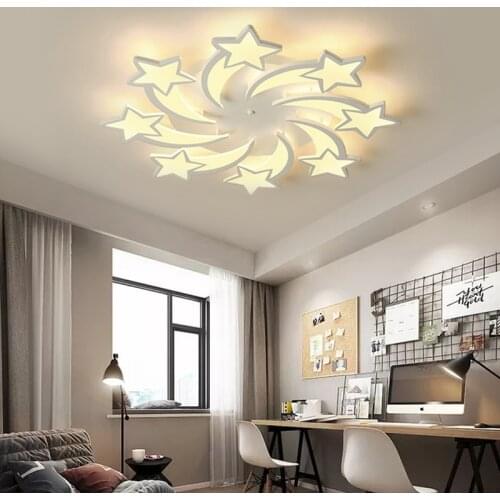Modern smart ceiling light For Room kitchen hall White Led Chandelier lamp ceiling Stars Lighting Fixture