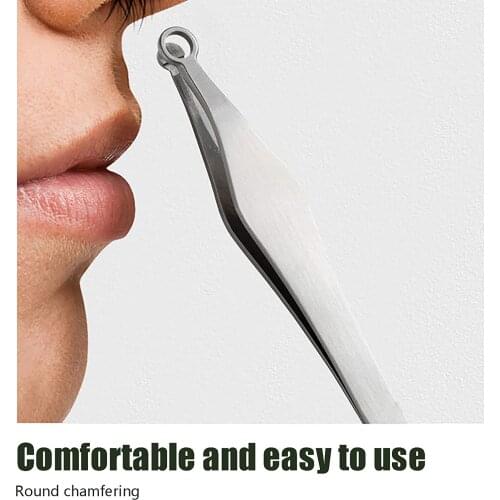 Universal Nose Hair Trimming Tweezers Round Tip Eyebrow Tweezer Perfectly Steel Nose Hair Removal Tweezers