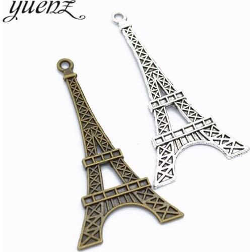 YuenZ 3pcs Antique Eiffel Tower Charms Pendants for Jewelry Making Handmade Craft 70*37mm E15
