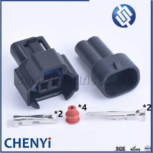 1 Set 2 Pin Auto Injector Plug Ignition Coil Female Male waterproof Connector Socket Housing 4AGE RB26 3SGE For Toyota Mazda
