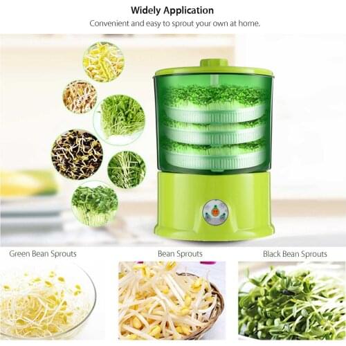 220V Intelligent 3 Layer large capacity Bean Sprouts Machine 3 Mode Automatic Thermostat Green Seeds Growing Tool Bean Machine