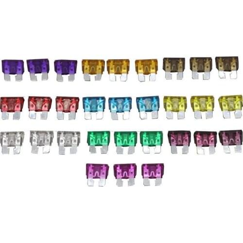 30 PCS 3~40A Medium Size Auto Fuse, 3 PCS For Each Specification, Automotive Fuses Blade,The Fuse Insurance Insert Lights Fuse