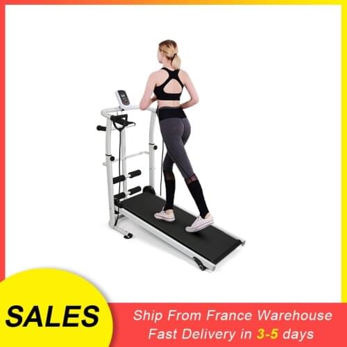 Treadmill Twisting Machine + Sit-ups + Running + LED Dial Three-in-one Purely Mechanical Power Treadmill Fitness Equipment HWC