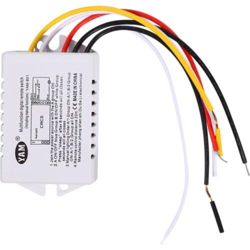 Wireless ON/OFF Switch 1 Ways 220V Lamp Remote Control Switch Receiver Transmitter Switch-Y122 for Home Lighting UV Light