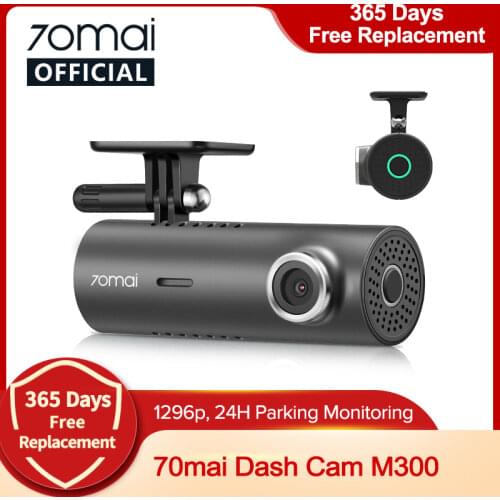 2021 New 70mai Dash Cam M300 Car DVR 1296P Night Vision 70mai M300 Cam Recorder 24H Parking Mode WIFI & App Control