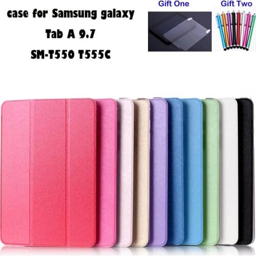 Hot Pada P550 P555 case for samsung galaxy tab A 9.7 SM-T550 SM-T555 SM-P550 P555 9.7'' tablet cover case+screen protector