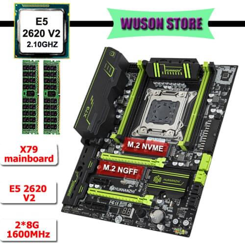 Discount motherboard HUANAN ZHI X79 LGA2011 motherboard CPU RAM combo CPU Xeon E5 2620 V2 2.1GHz RAM 16G(2*8G) 2 years warranty