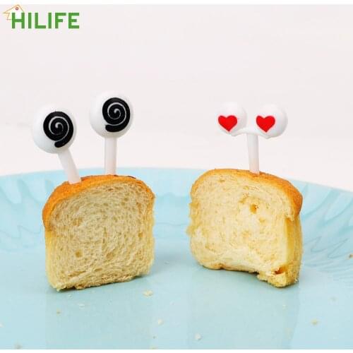 Kitchen Tool 10pcs/set Kichen Accessories Food Picks Decorative Fruit Snack Toothpick Tableware Gadgets Lovely Cartoon Eyes