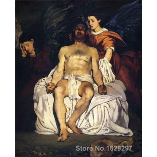 Portrait Painting The Dead Christ with Angels by Edouard Manet Canvas High quality Hand painted
