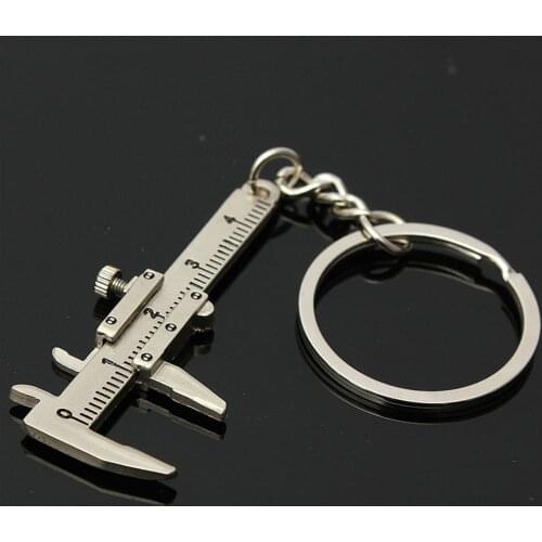 1PC 3D Classic movable Vernier Caliper Ruler Model key chain keyring keyfob KeyChain Birthday Gift