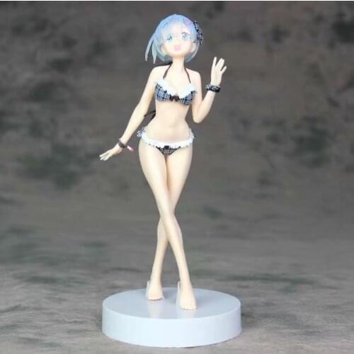 Anime Re:Life in a different world from zero EXQ Rem Swimsuit Ver. PVC Action Figure Collectible Model Toys For Children Gift