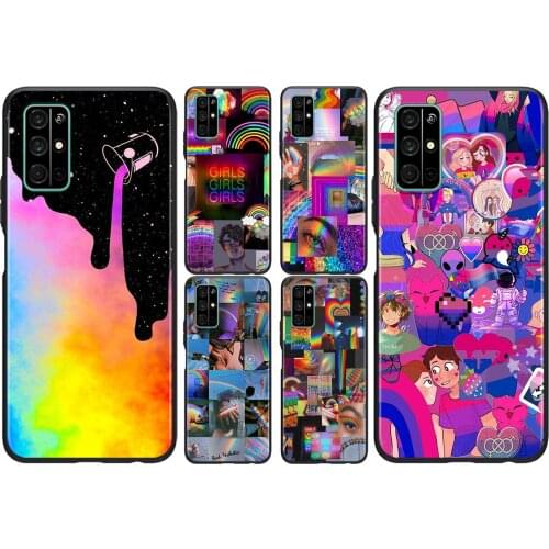 Gay Lesbian LGBT Rainbow For Huawei Honor 50 SE V30 View 20 V20 30i 30S 30 20S 20E 20i 20 Lite Pro Plus Soft Phone Case