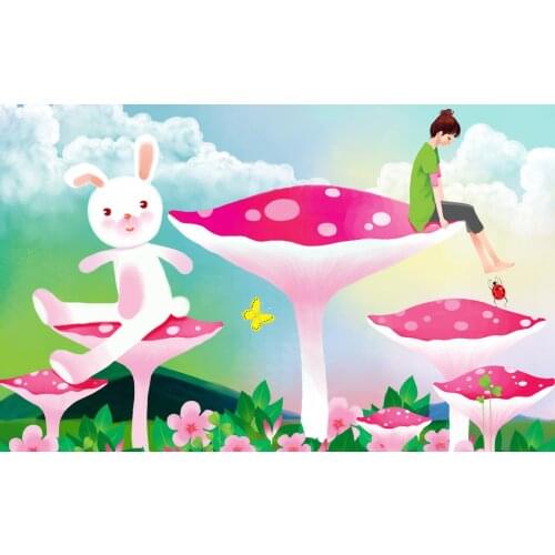 5D Diy Diamond Painting Kits Cartoon Girl Portrait Full Round With AB Dirll Embroidery Mosaic Kit HD Quality Handmade Products