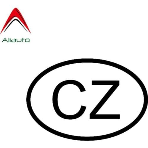 Aliauto Fashion Car Sticker CZ Czech Republic Country Code Oval Accessories Vinyl Decal for Volvo Honda Chevrolet Kia,13cm*9cm