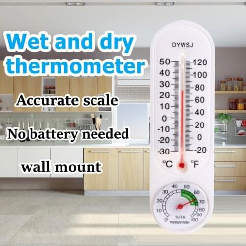 Wall-Mounted Thermometer Indoor Outdoor Household Greenhouse Temperature And Humidity Meter Hygrometer Breeding Thermometer